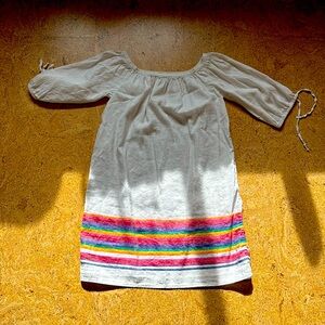 J Crew blouse - white with colored stripes - M